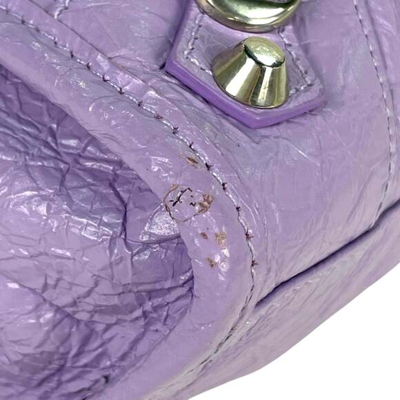 Balenciaga Le City Handbag, 2-Way Shoulder Bag, Leather, Purple, 797789, Women's - Picture 6 of 14